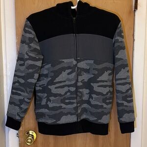 Black Hooded Fleece Jacket XL/TG 14